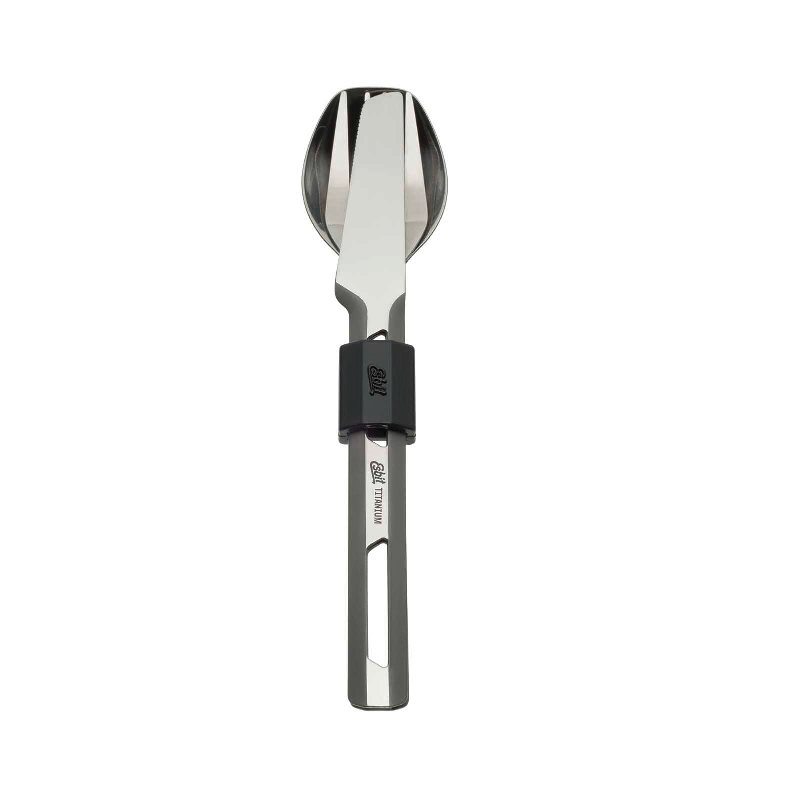 Titanium cutlery set with silicon sleeve